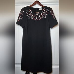 Calvin Klein Embroidered black‎ dress